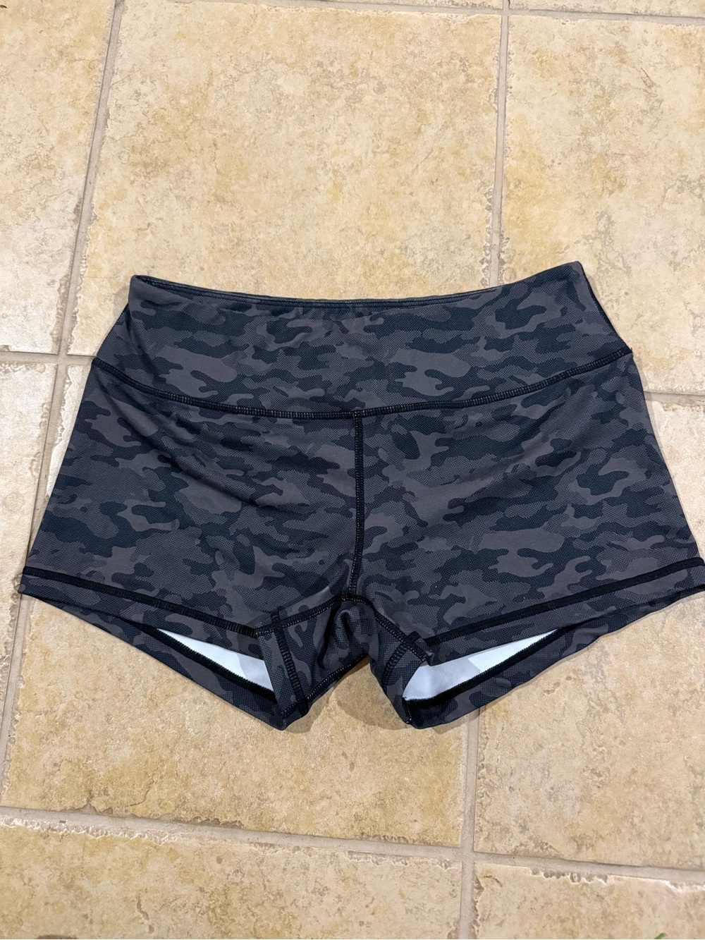 Born Primitive Black Camouflage Bike Shorts